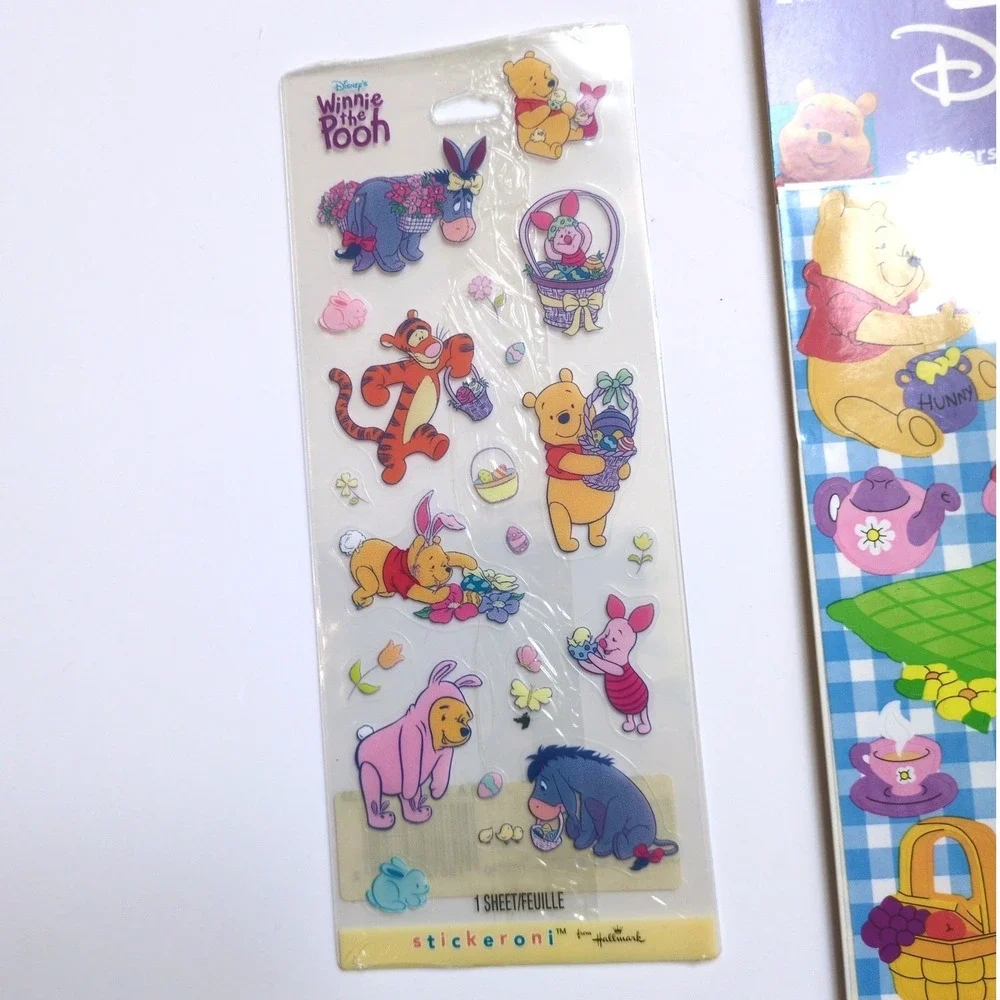 Disney Winnie the‎ Pooh Stickers Window Clings Postcard Set Sandylion Hallmark